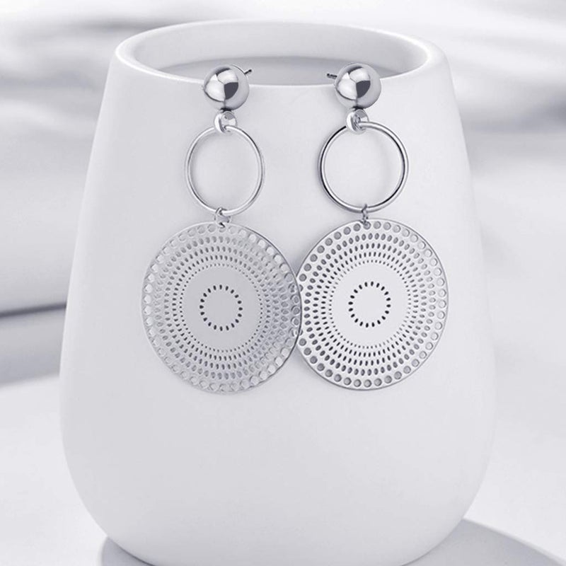 Tongcloud 100pcs Hypoallergenic Silver Ball Post Earrings - Stainless Steel Stud Earrings with Loops (Sliver, 5mm) - Image 5